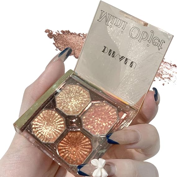 Eyeshadow Palette, 4 Colors, High Coloring, No Discarded Colors, Eye Shadow, Glitter, Lurex, Cosmetics, 4 Colors, High Coloring, Lasting Unique Powder, Makeup Tray, For Everyday Use, Birthday Parties,