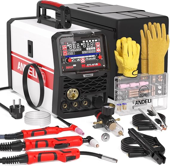 ANDELI 6-in-1 Multifunctional Welder 230V - TIG/MIG/Plasma 40A Aluminium