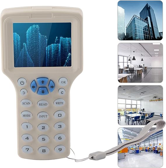 Garsent RFID NFC Card Copier Reader, Handheld Multi Frequency RFID Reader Writer Key Copier with 5 x 125 kHz ID Card, 5 x UID 13.56 MHZ secret key, 5 x Key Fobs/Tags 125khz