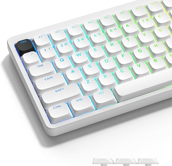 Low Profile Keycaps Transparent, ANSI US/ISO UK, PBT