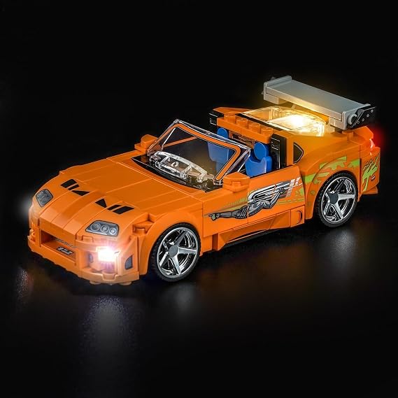 LocoLee LED Light Set Compatible with LEGO Speed Champions The Fast and The Furious Toyota Supra MK4 Car, Decoration Lighting Kit Compatible with LEGO 77260 Blocks Model, Only Lights Set, No Model