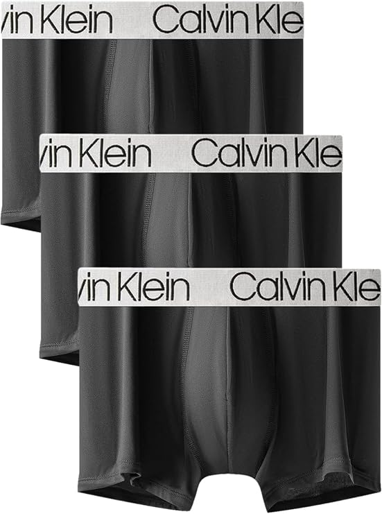 Calvin Klein Men`s Chromatic Microfiber Trunks 3 Pack (Black(NP2213-001)/Black, Small), Black