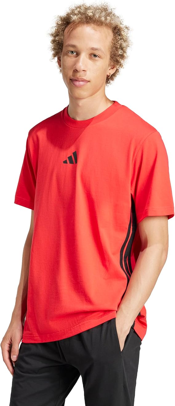 adidas Men's Essential Three Stripes Single Jersey TEE