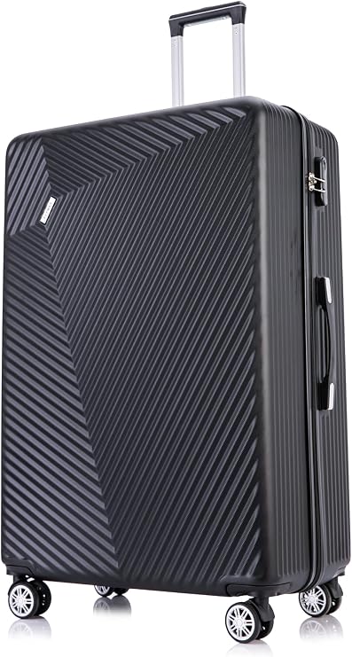 FLYMAX Medium Suitcase 4 Wheel Lightweight Luggage Hard Shell ABS Travel Case Hold Check in Fits 15kg - 20kg Medium Size + 3 Digit Lock + Telescopic Handle 67 Litre Capacity