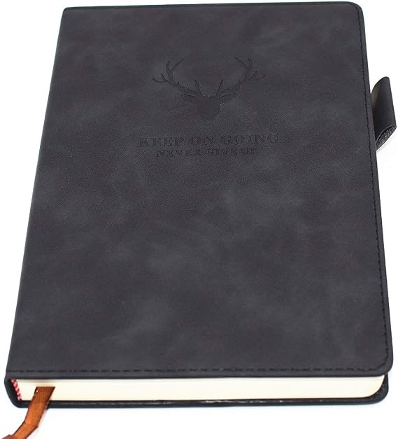 A5 Ruled Notebook Journal - Hardcover Executive Notebooks with Premium Thick Paper, College Lined Journal, 8.3"×5.7",360 Page, Perfect for Office Home School Business Writing & Note Taking（Black）