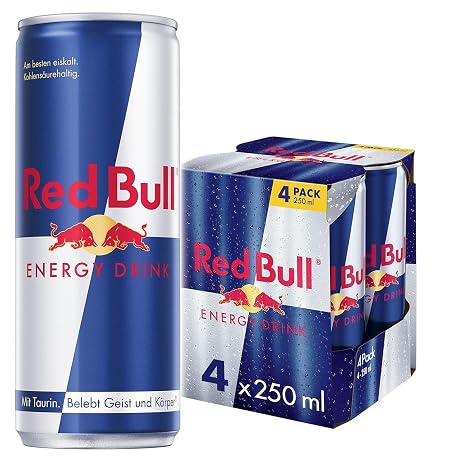 Red Bull Classic Energy Drink - Pack of 4 (250 ml)