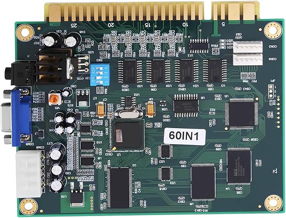 Multicade PCB Board 60 in 1 for Arcade Game Consoles, CGA Output, VGA Output, Classic Support, Multi Arcade Video Board