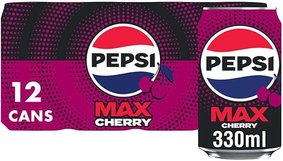 Pepsi Max Cherry - No Sugar - 12 x 330ml cans