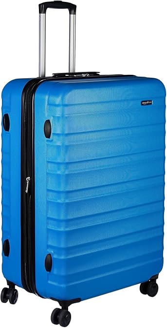 Amazon Basics Carry Case, Suitcase, Hard Type, With Double Casters, blue light, 1pcs