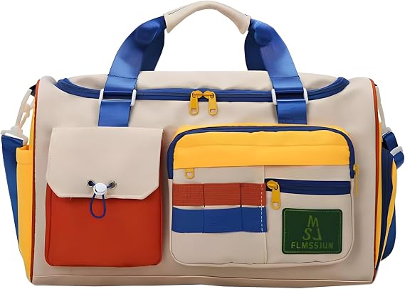 Travel Duffel Bag, Foldable Large Overnight Bag with Shoes Compartment | Weekend Bag for Men & Women, Gym Bag Carry On Luggage Bags Waterproof & Tear Resistant