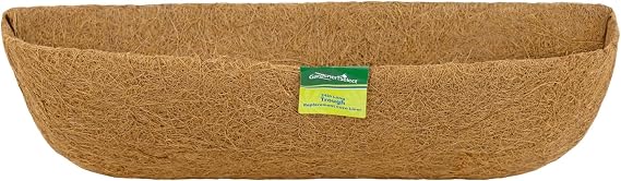 Gardener Select (R877 Trough Coco Liner - Preshaped Trough Coconut Fiber, Coir Liner for Trough Planter (24 Inch)
