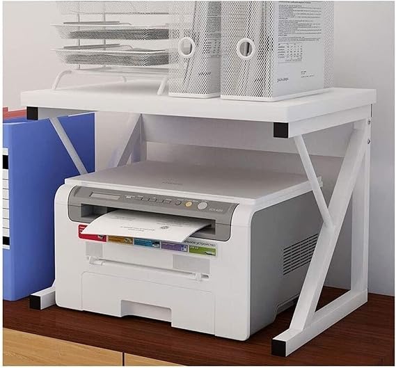 Printer Desktop Stands Printer Shelf Surface Double Storage Rack Modern Multi-Layer Rack For Home & Office Printer Organizer ( Color : B )