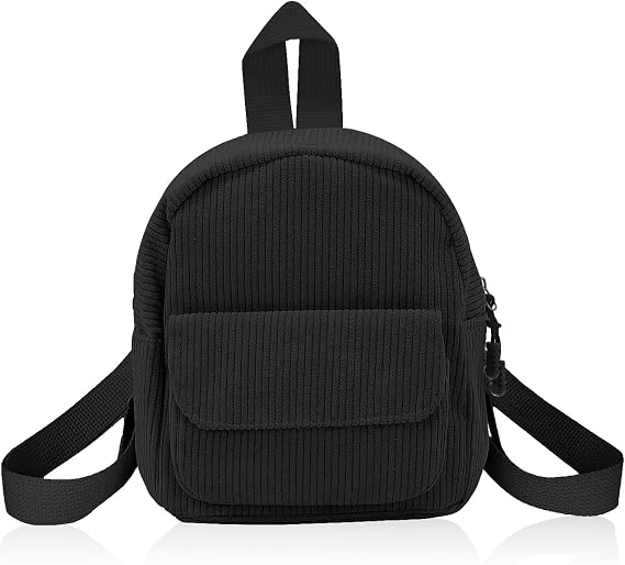 Small Ladies Backpack, Corduroy Mini Backpack Cute Backpack for Women and Girls, Womens Backpack Small Backpack for Travel, Shopping, Walking
