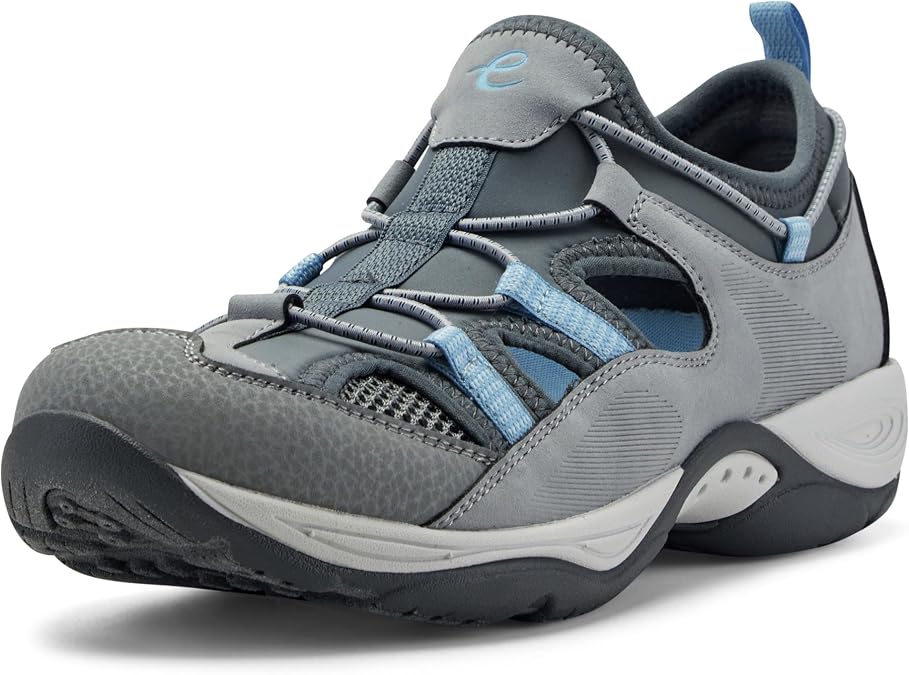 Easy Spirit Everete Women's Slip-On, Grey-Light Blue, 9.5