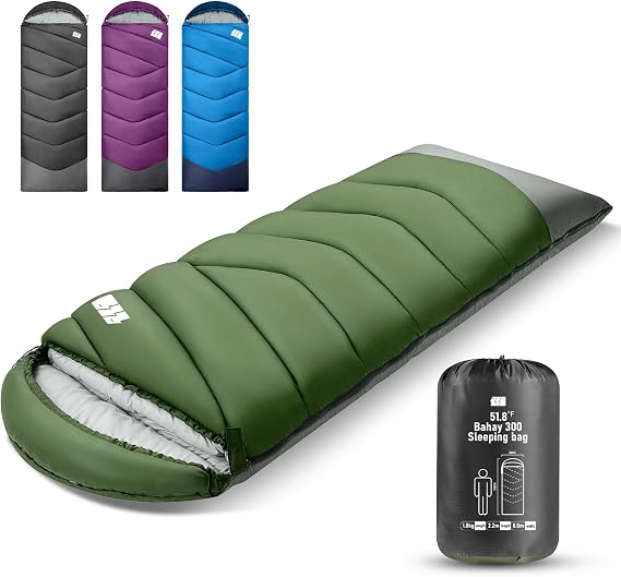Sleeping Bags for Adults Teens, 4 Season Camping Sleeping Bag Waterproof,Machine Washable Backpacking Gear for Cool Weather,Outdoor Tent Hiking,with Compression Sack