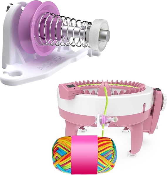 2 Pack Circular Knitting Machine Tensioner, Compatible with Sentro 22/40/48 Needle Knitting Machine, Adjustable Yarn Tension Adapter for Knitting Machines, Perfect Stitches