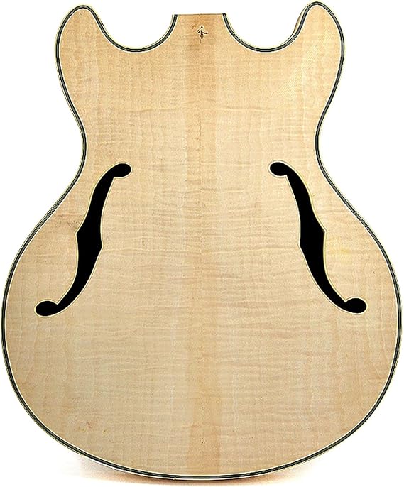 TSTS DIY Guitar Kits Guitar Body Flame Maple Top Maple Back And Side Plywood