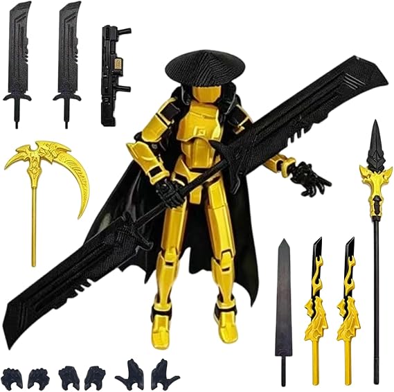 T13 Action Figures Assembly Completed, 3D Printed Toys, Multi-Jointed Movable Dummy 13 Mobile Robot, 3D Printed T 13 Action Figure, Desktop Decoration for for Office and Home, Gift for Collecto