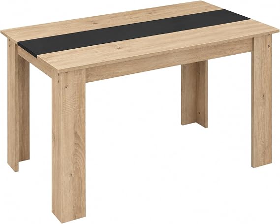 HOMCOM Dining Table for 4-6 People 120x69x75cm Oak and Black