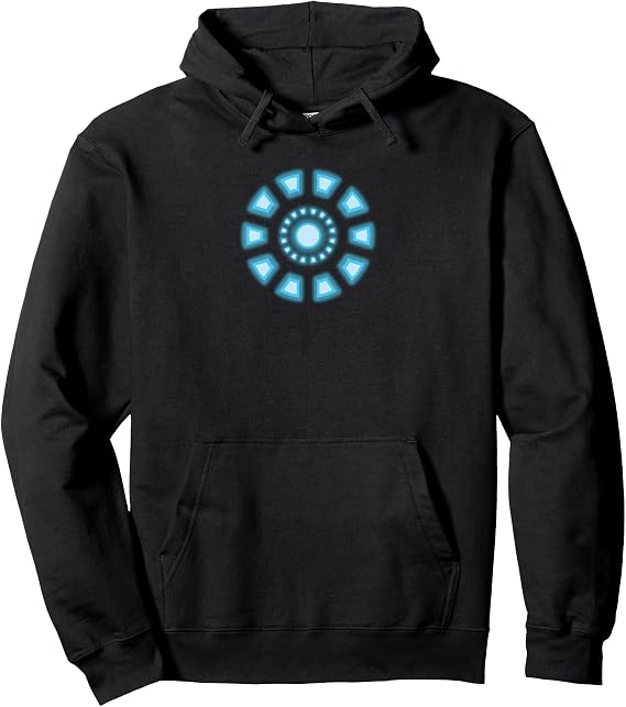 Marvel Studios Iron Man Tony Stark Arc Reactor Classic Pullover Hoodie