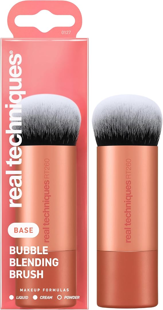Real Techniques Bubble Blending Makeup Brush, Synthetic Bristles, Vegan