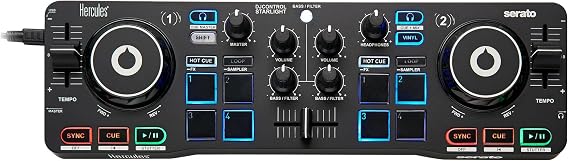 Hercules DJControl Starlight Compact DJ Controller with Light
