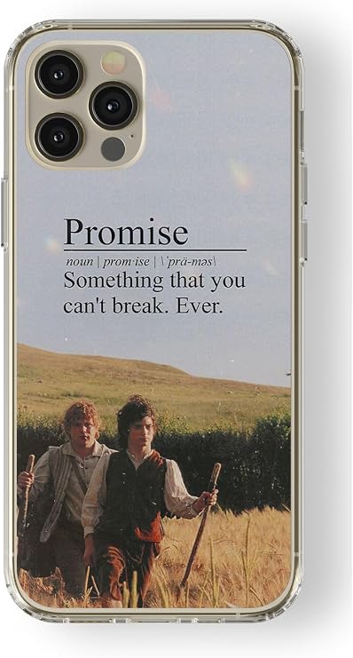 Multitronic Iphone 12 Pro Max ile Uyumlu Yüzüklerin Efendisi Sam ve Frodo Tasarım Baskılı Şeffaf Kılıf