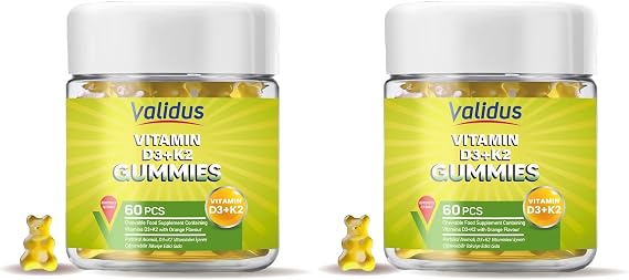 Validus Vitamin D3 1000 Iu K2 50 Mcg 60 Gummies (2 paketi)