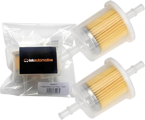 Tek Automotive Large Inline Fuel Filter Universal Twin Pack
