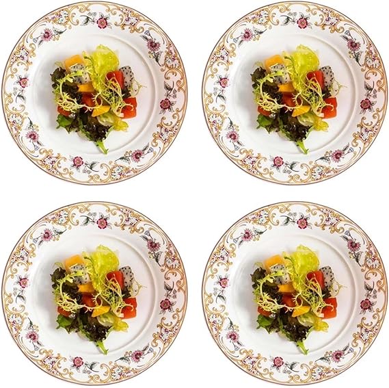 Dinnerware Set 4pcs set, 8inch, fine bone china platter, porcelain dinner plates set, ceramic dinnerware set plates, kitchen plate flatter