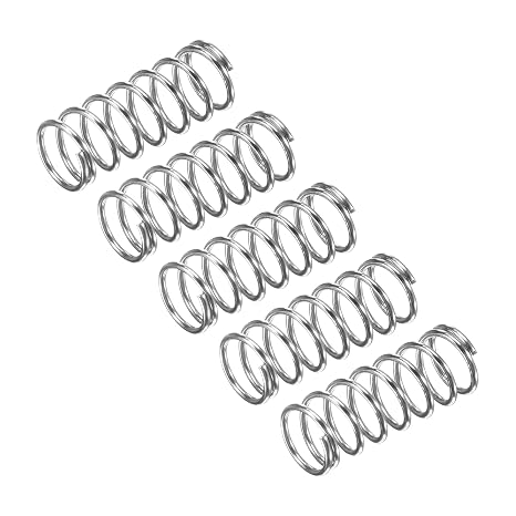 sourcing map Compression Spring, 5Pcs 304 Stainless Steel