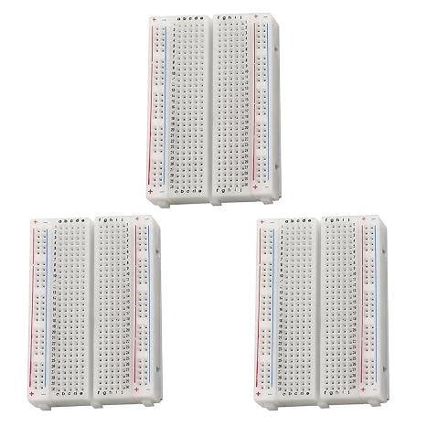 3Pcs Breadboard 400 Point Solderless Prototype PCB Board Kit for Proto Shield Distribution Connecting Blocks for Arduino (3 * 400)
