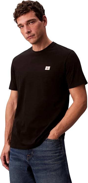 Calvin Klein Jeans Bisiklet Yaka Kısa Kol Klasik Fit T-Shirt Beyaz, LV04RC272GYAF