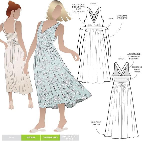 Style Arc Paper Sewing Pattern Livvy Dress Dresses Sizes 10-22