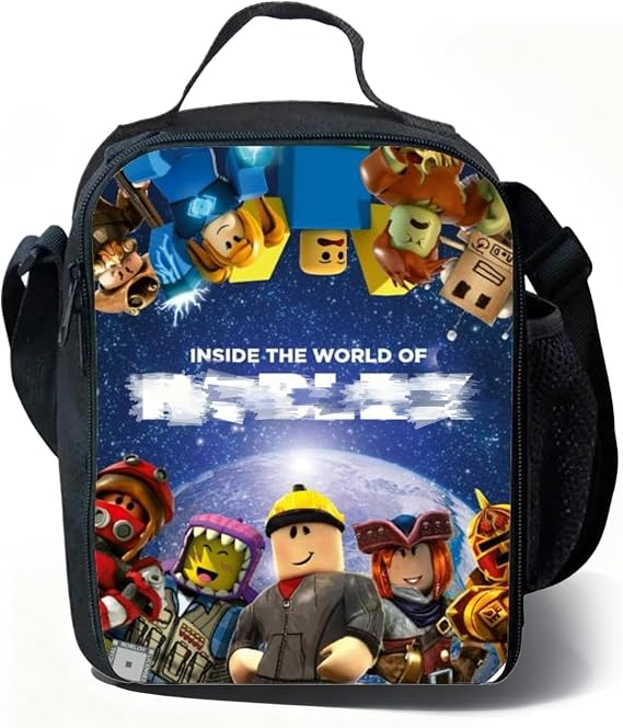 Lunch Bag Kids, Reusable Insulated Cooler Boys Lunch Box, Large Capacity Waterproof Packed Lunch Bag for School Office Picnic Travel Beach