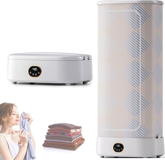 Electric Foldable Clothes Dryer, Automatic Ironing Machine, Portable Steam Drying Smart Machine, Ironing Clothes Folding Wrinkle Removal Machine with Remote Control