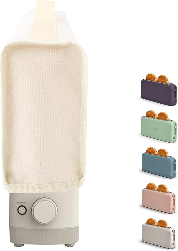 Toaster Cover Compatible with Bella 2 Slice Slim Toaster,Waterproof Heatproofant Dustproof Protective Case Heavy Duty Cover - Beige