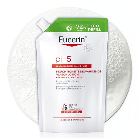 Eucerin pH5 Moisturising Wash Lotion Refill Bag 750 ml