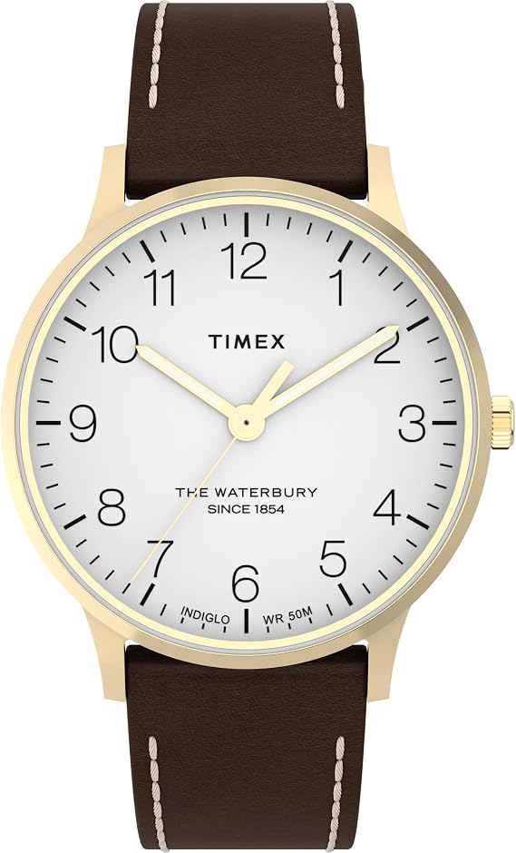 Timex Men's Waterbury Classic 40mm Leather Strap Watch