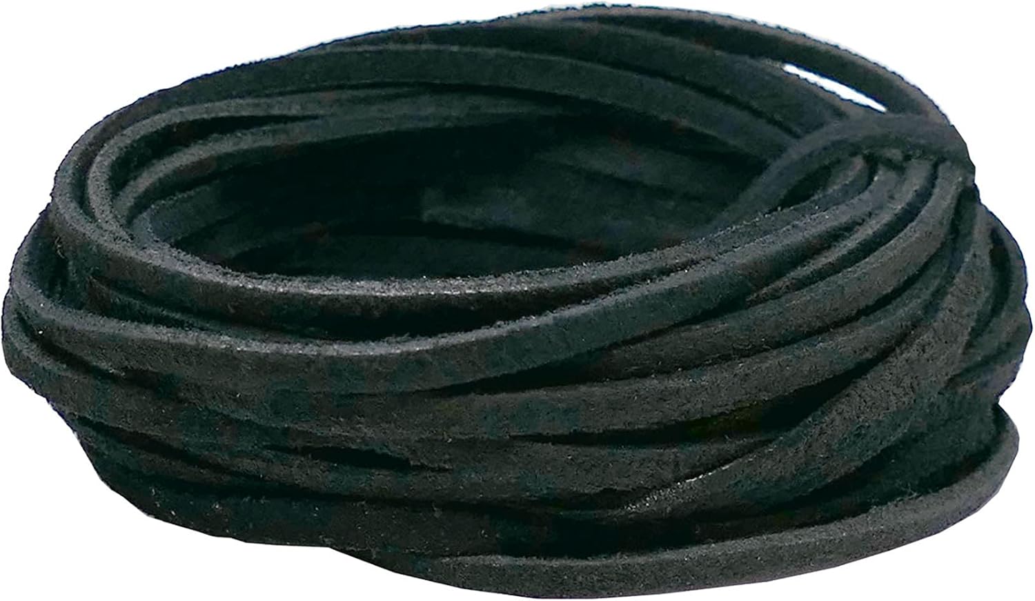 3mm Flat Real Leather Black 2 Metres, Suede Thong Cord String, NecklaceBracelet