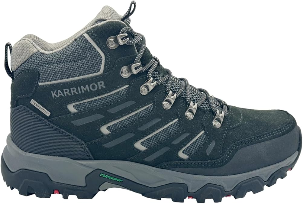 Karrimor Mens Mount Mid Suede Boots Lace Up Breathable Waterproof