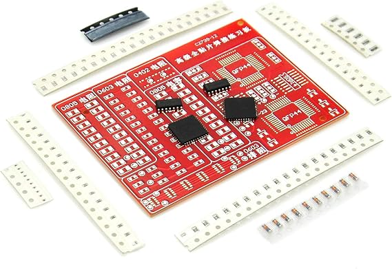 Gikfun SMD/SMT Welding Practice Board - Soldering Training Kit for Beginners, DIY Electronics Kit for Home, School, Work, Learn Surface Mount Soldering EK1674