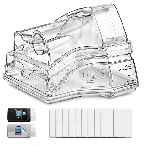 Replacement Water Chamber for ResMed AirSense 10 & AirCurve 10, 380ml Water Tank, Leak-Proof Design, Includes 10 Filters, CPAP Accessories