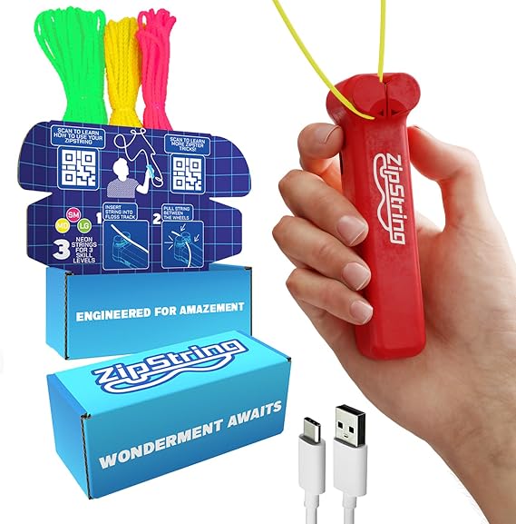 Zip String Box Package Red Rope Launcher Authentic ZipString