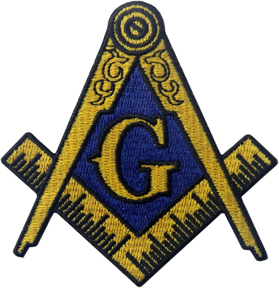 Masonic Logo Emblem Embroidered Freemason Iron On Sew On Patch - Multiple Color