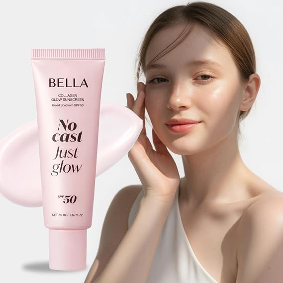 Bella Glow SPF 50 Sun Screen Broad Spectrum No White Cast Just Glow Sunscreen Moisturizer SPF 50 PA++++, Daily Moisturizing Sunscreen, Skin Protector | Korean Technology
