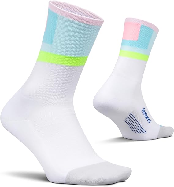 Feetures Elite Light Cushion Mini Crew Sock - Sport Sock with Targeted Compression