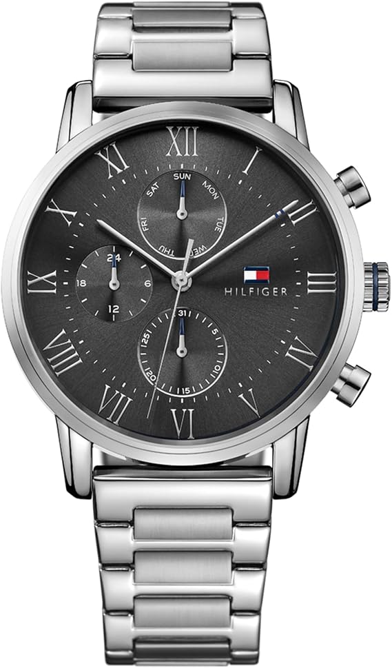 Tommy Hilfiger Analogue Multifunction Quartz Watch for Men with Stainless Steel Bracelet or Leather Strap