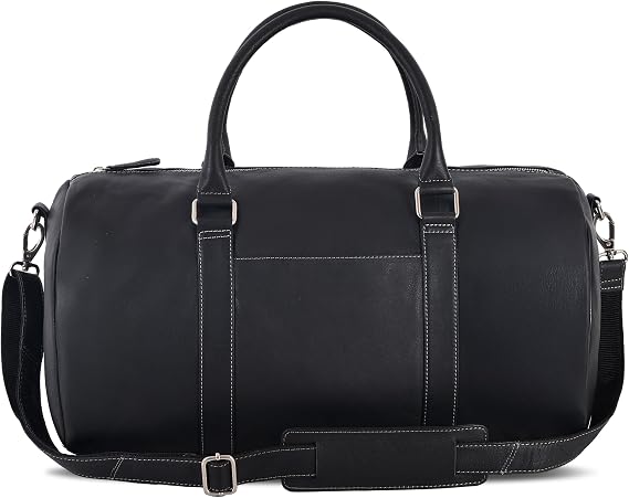 Real Leather Duffle Bag for Men | Vintage Weekender Travel Bag | Overnight Carry-On Luggage | Handmade Leather Gym Bag for Men