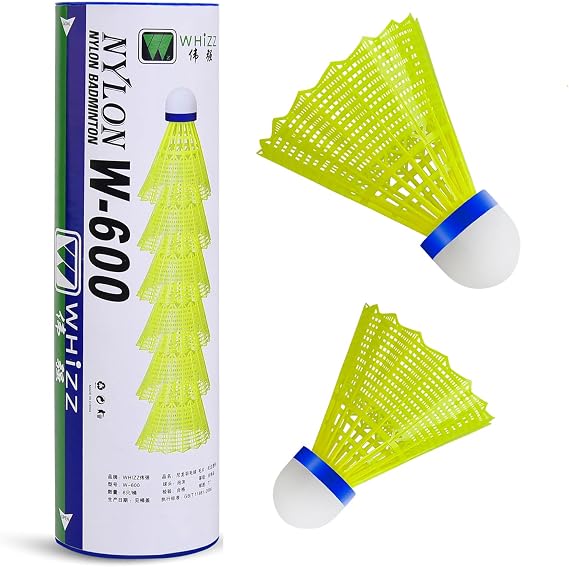 WHiZZ Shuttlecocks Badminton Durable Nylon Shuttles for Indoor Outdoor Recreational Game Practice Sports